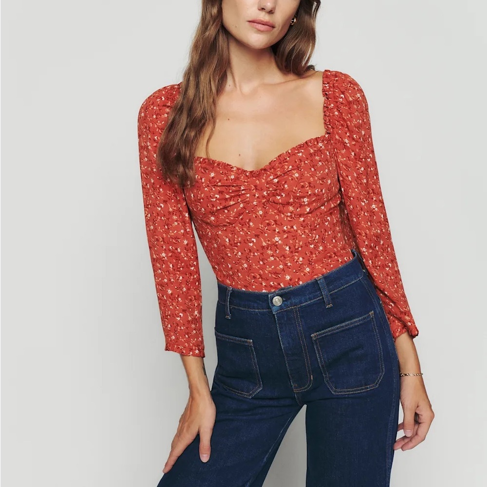 Reformation Meriah Top In Balsam Size 0